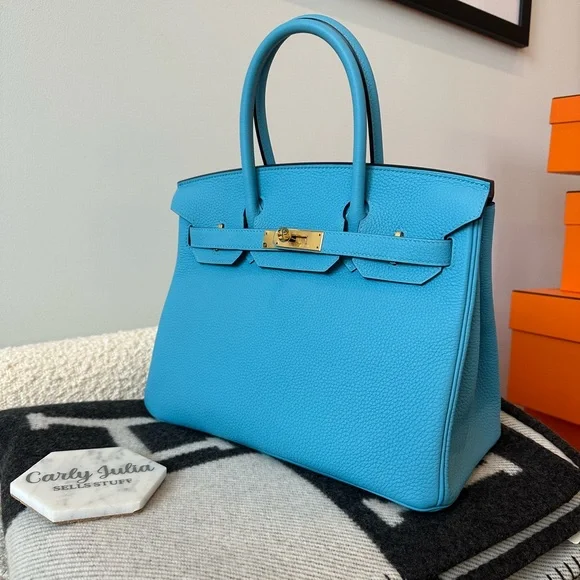 Hermes Birkin 30 Togo Blue de Nord GHW - Picture 2 of 12
